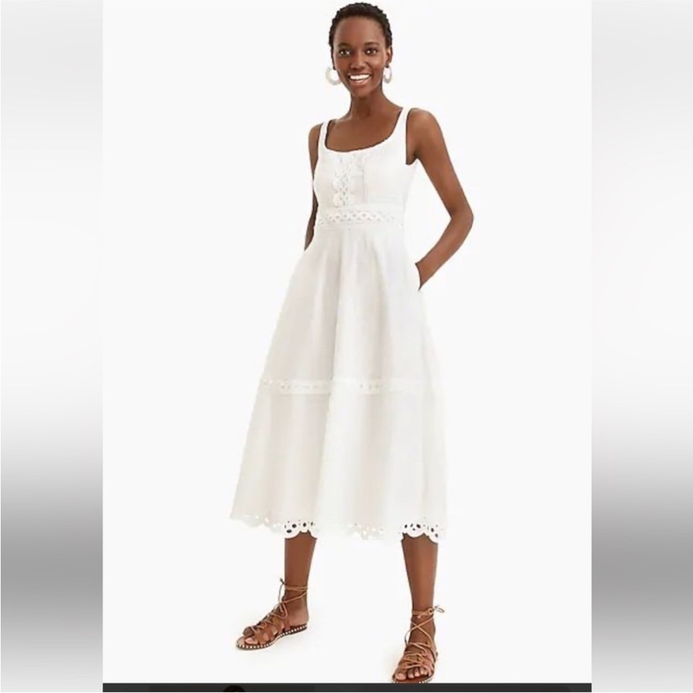 J. Crew White Sundress